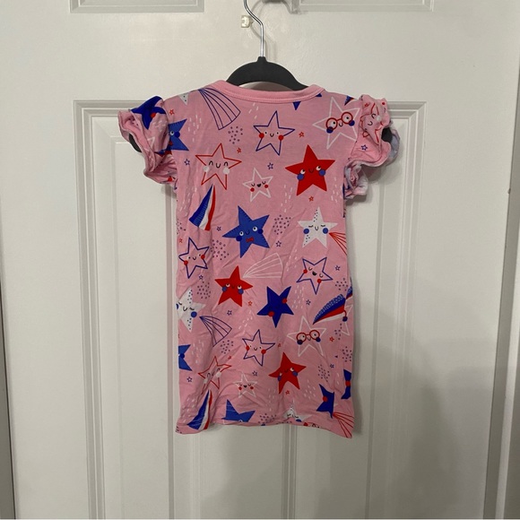 Little Sleepies Play Shirt - Stars and Stripes Pink Size 12-18 months - Picture 3 of 3